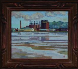 Gasworks painting (Source: Hocken Library)